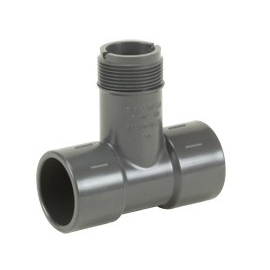 Signet Flowmeter/Watermeter tee PVC Grey  sl x sl