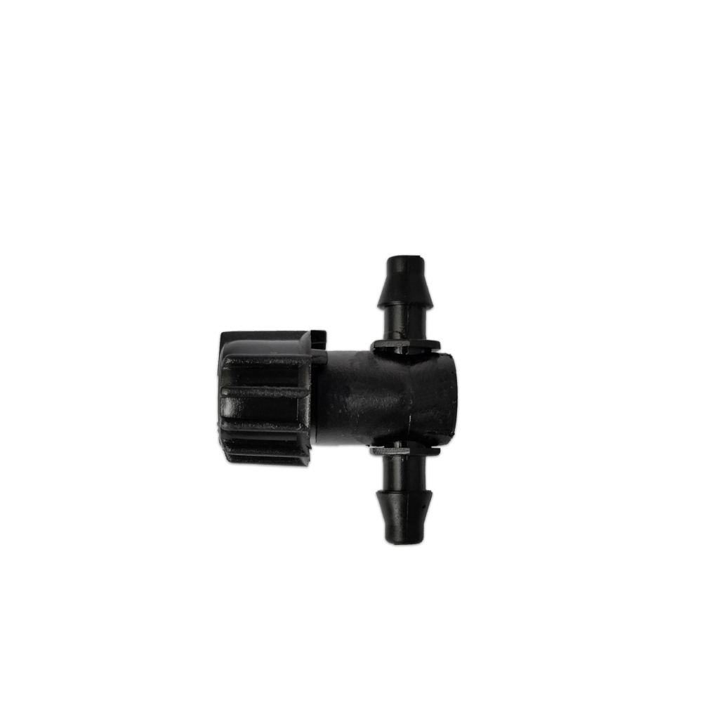 Manual valve for Micro-Tubing (shut-off valve) barb x barb for 4/7 tube