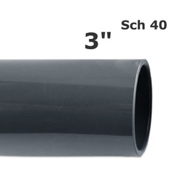 Sch 40 grey PVC pipe 3 in. (ID 3.042 in. OD 3.500 in.) (10 ft.)