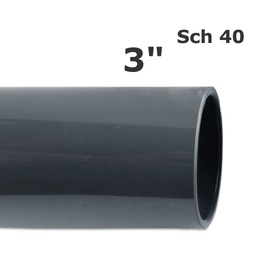 Tuyau PVC Ced 40 gris 3 po (diamètre intérieur 3,042 po, diamètre extérieur 3,500 po) (10 pi)