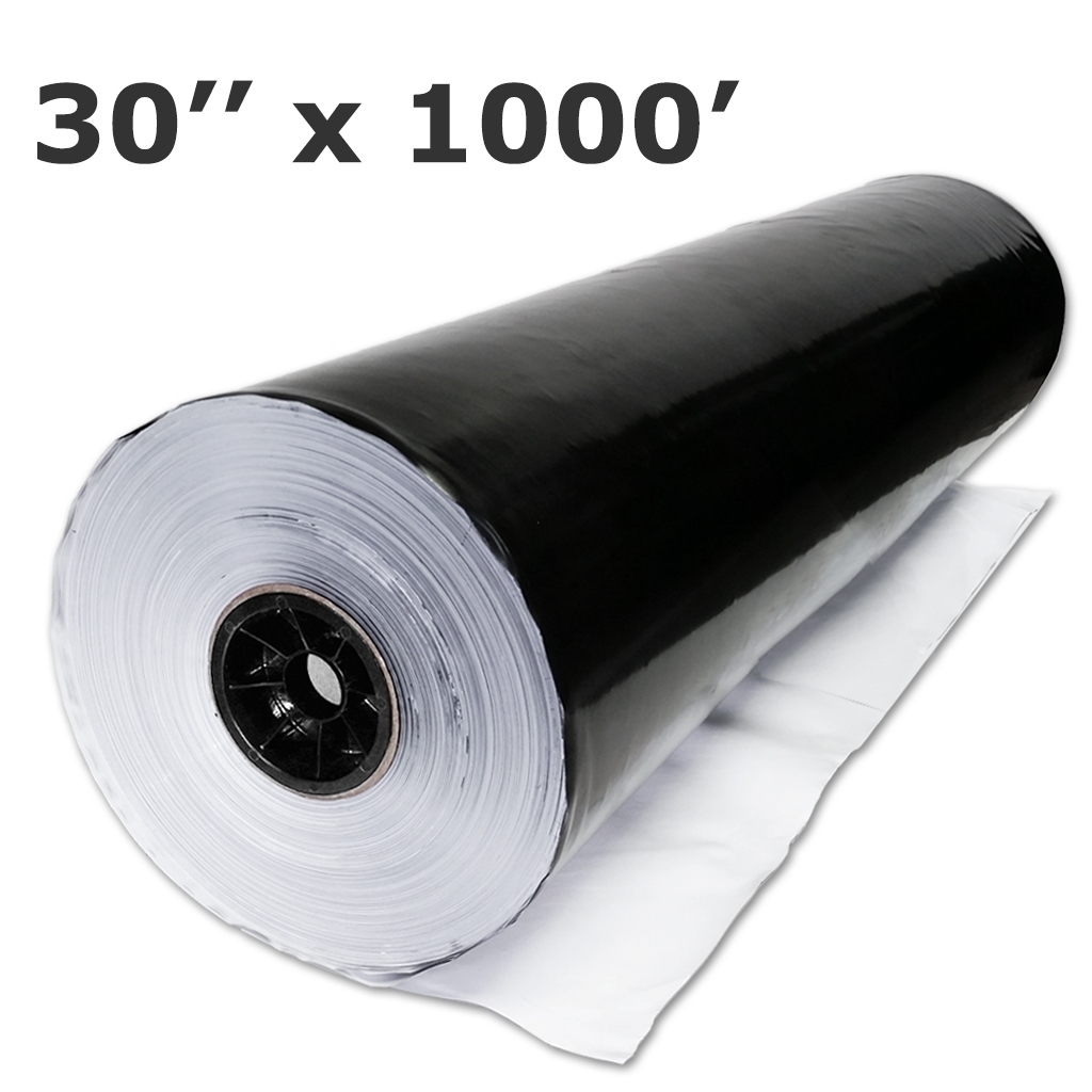 Gaine 30" Noir et Blanc 5.5 mil (1000'/rl) 12 UV