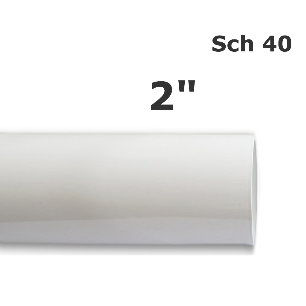 Tuyau PVC Ced40 blanc 2 in. (ID 2.049 in. OD 2.375 in.) (10 ft.)
