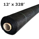 Black green-lined woven ground cover 3.66mx100m (12'x 328') 115g, permeable