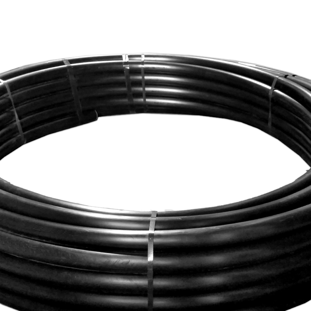 Tube PE noir 2" standard 100 PSI (diamètre intérieur 2" diamètre extérieur 2-7/16") (100')