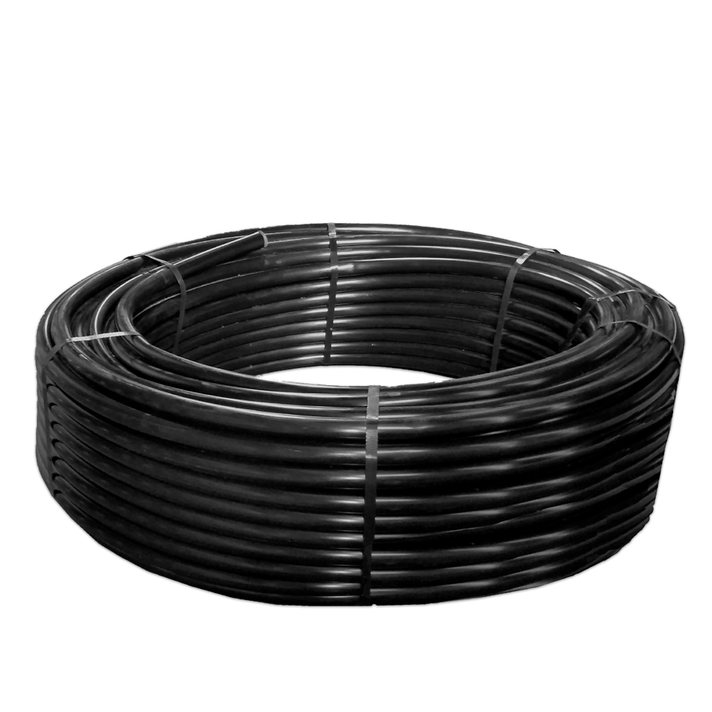 PE tubo negro 3/4" std 100PSI (ID 3/16" OD 1") (400')