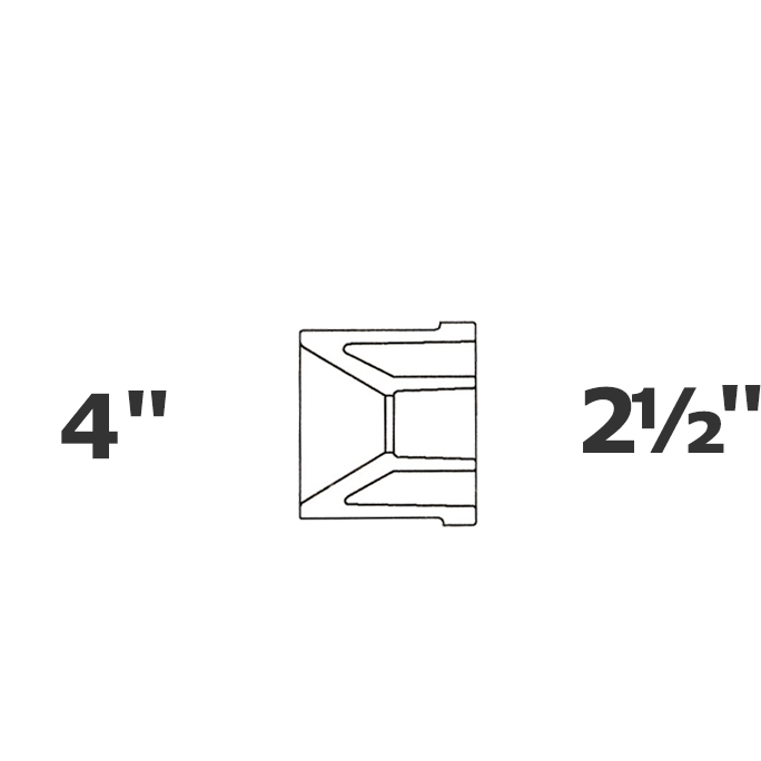 Réduit gris 4 SP x 2 1/2 sl sch 40