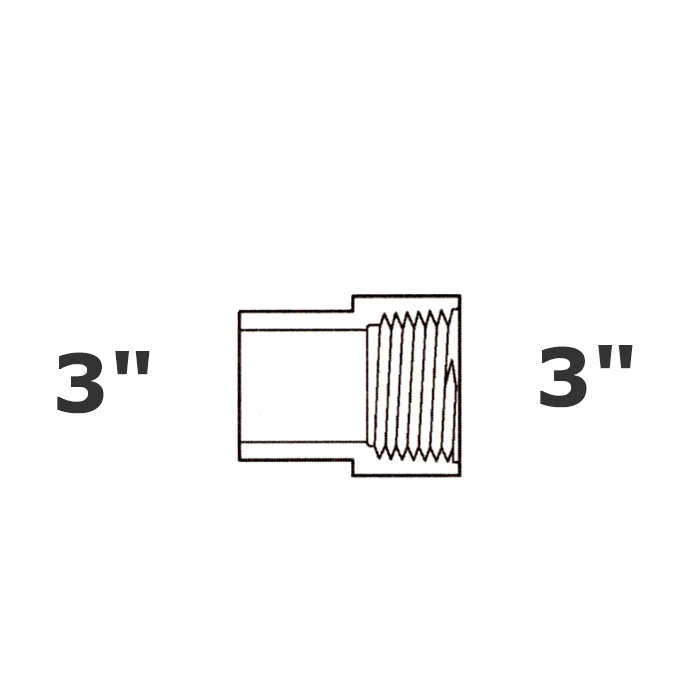 Adaptateur gris 3 SP x 3 FPT sch 40