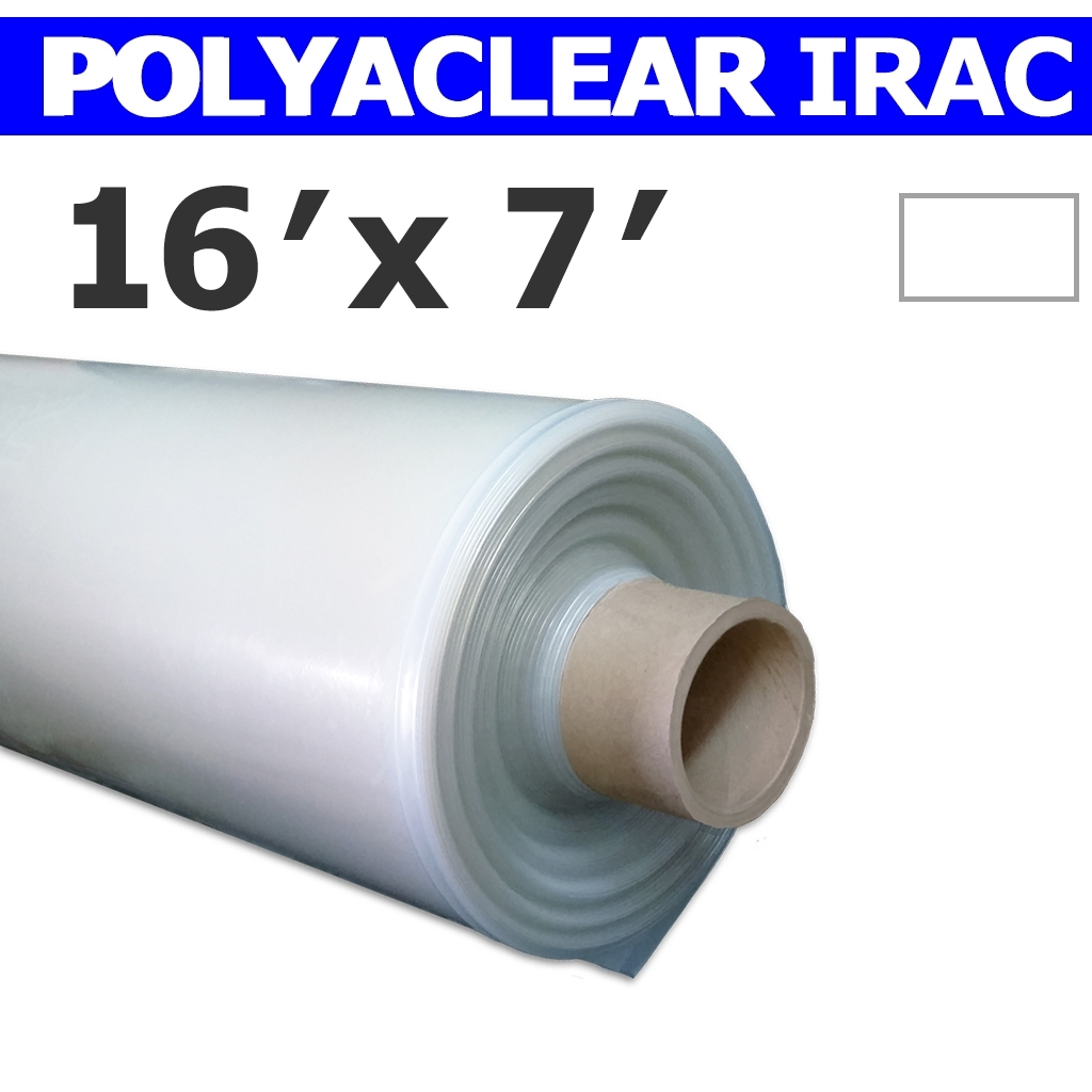 Poly 16' Sheet IRAC 7.2mil Polyaclear 50UV Agripolyane *pre-cut* 16' x 7'