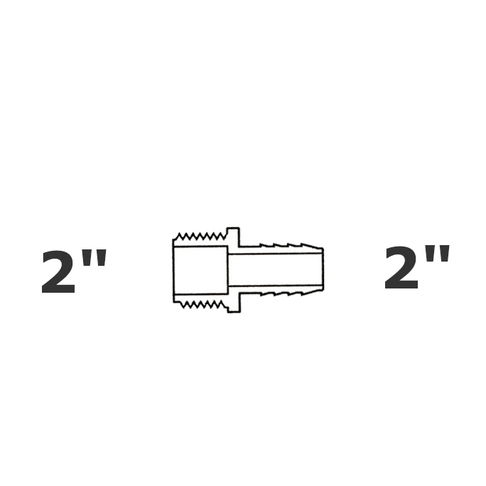 Adaptador gris 2 MPT x 2 ins