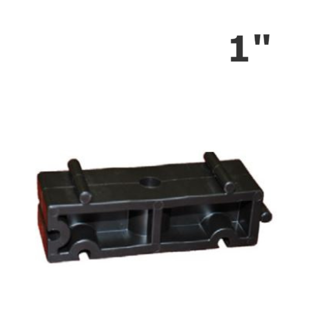 Bloc maintien pour clip plastique noir - 1"