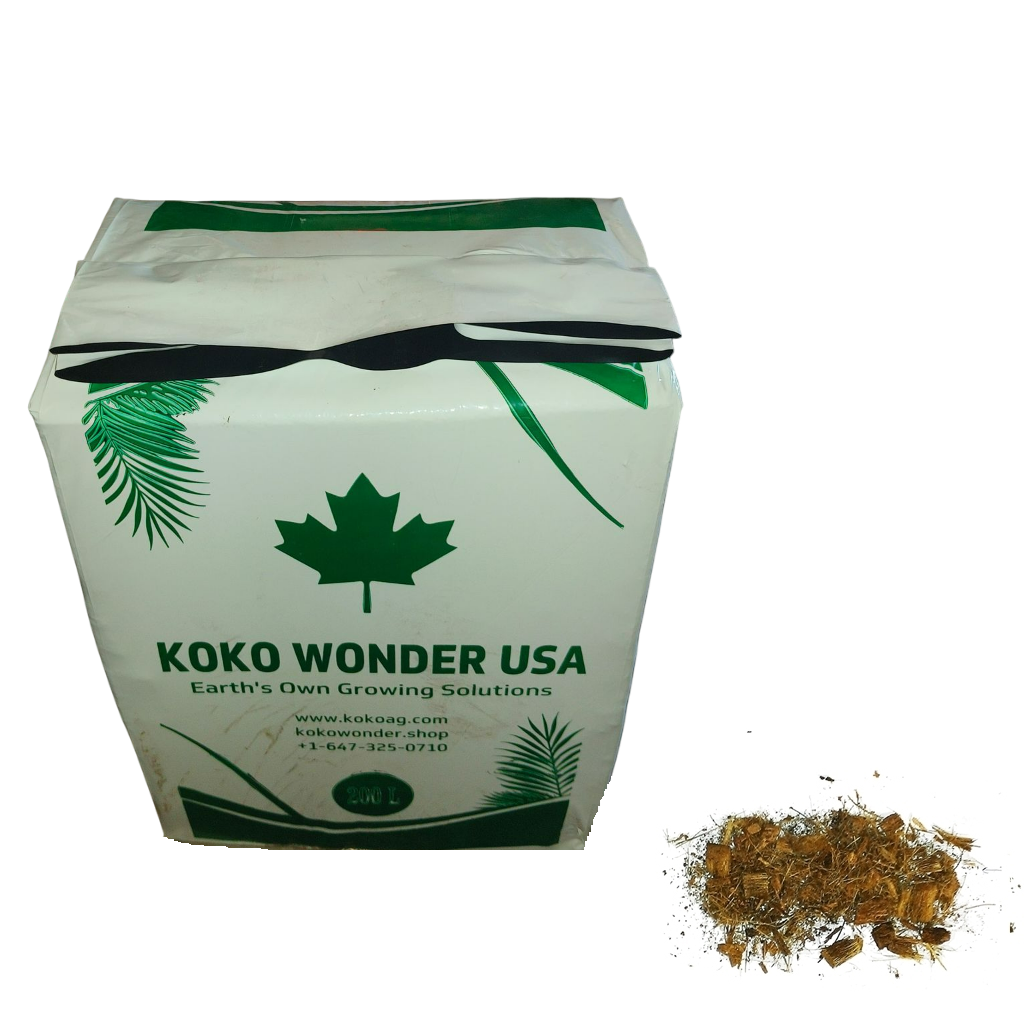 Coco bolsa abultar fibra 100% coarse (200L) Lavados (CHIPS)