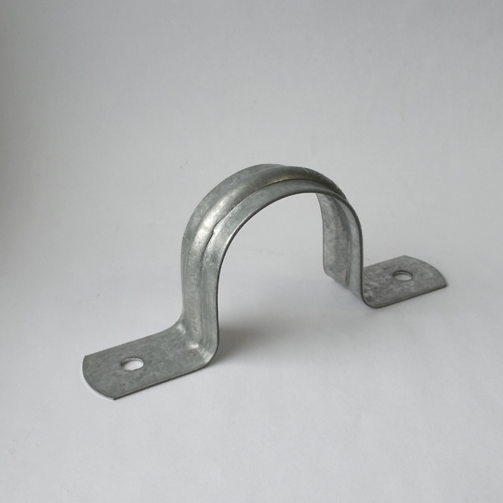 Galvanized steel pipe strap 1 1/2"