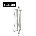 Gancho pre-enr. doble 180mm EN INVENTARIO, hilo blanco, total: 18.5m, caida: 4m 