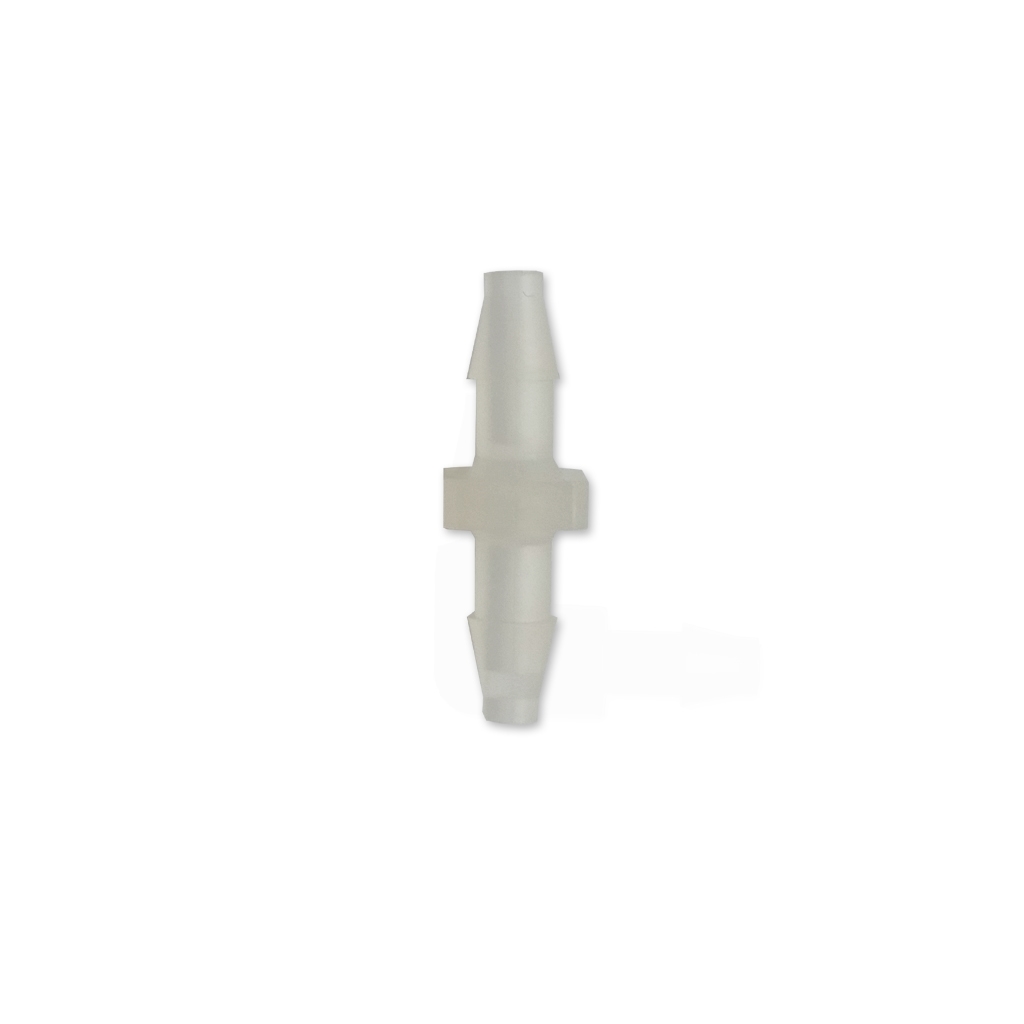 Connector barb x barb transparent for 4/7mm tube