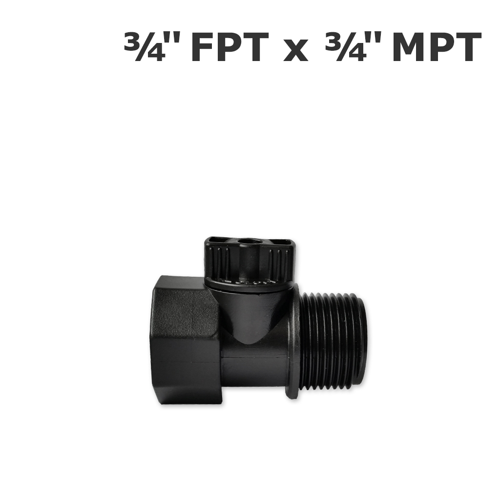 Mini valve 3/4" MPT x 3/4" FPT (mini poignée) Irritec pour filtre