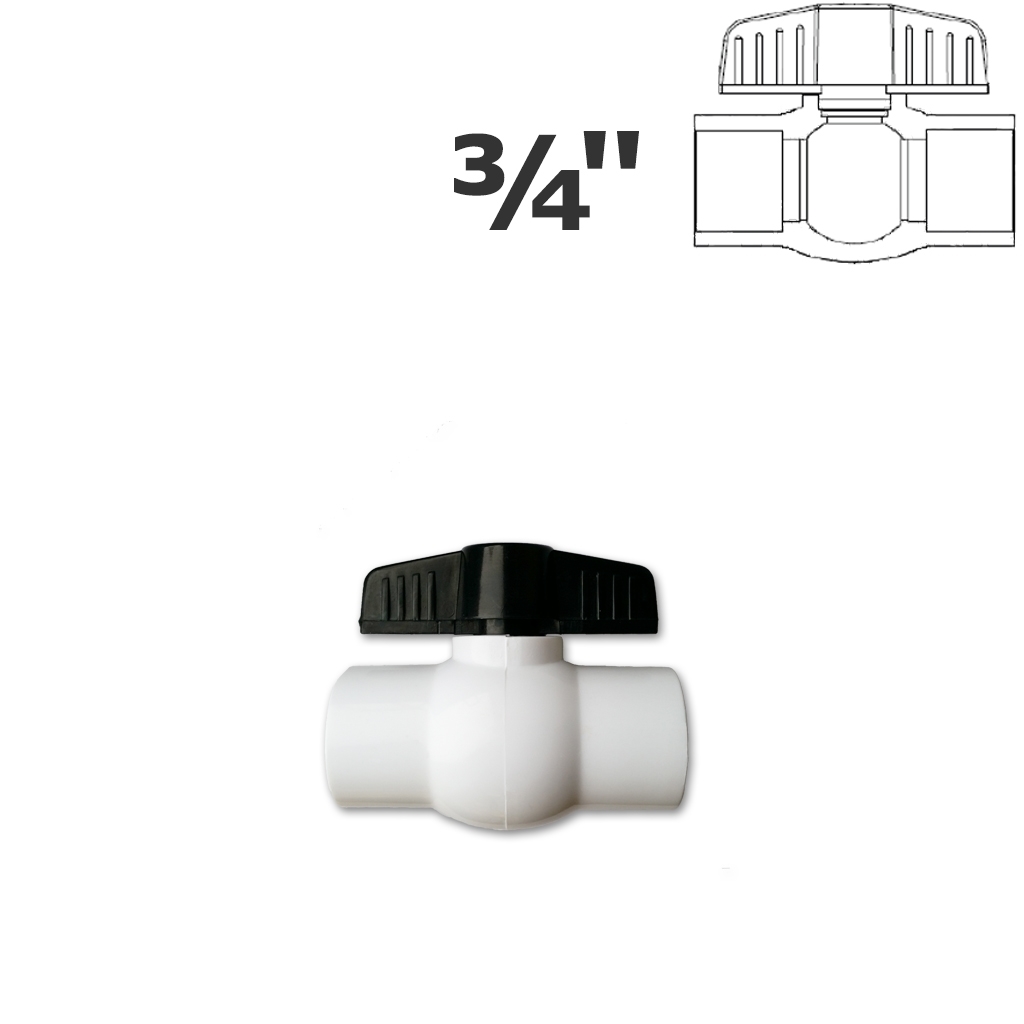 3/4" sl white ball valve