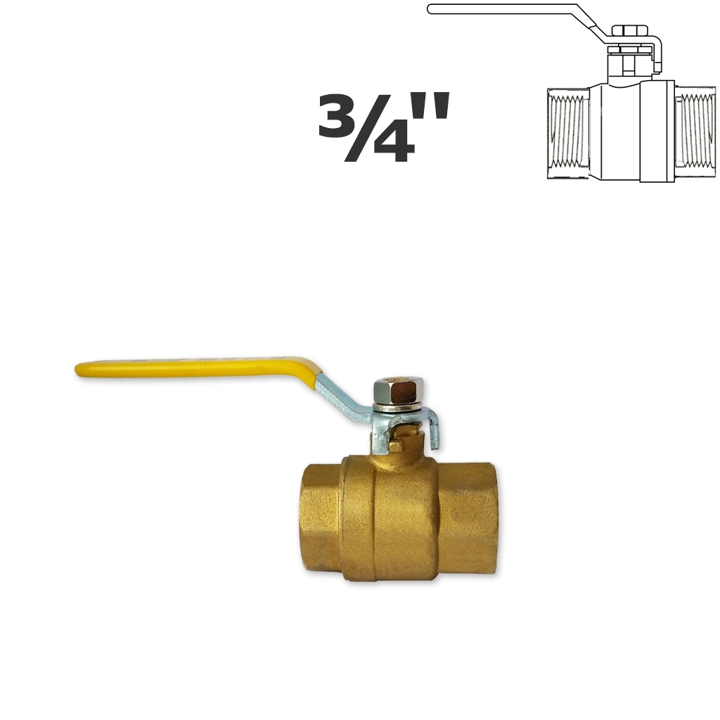 Brass 3/4" FPT ball valve