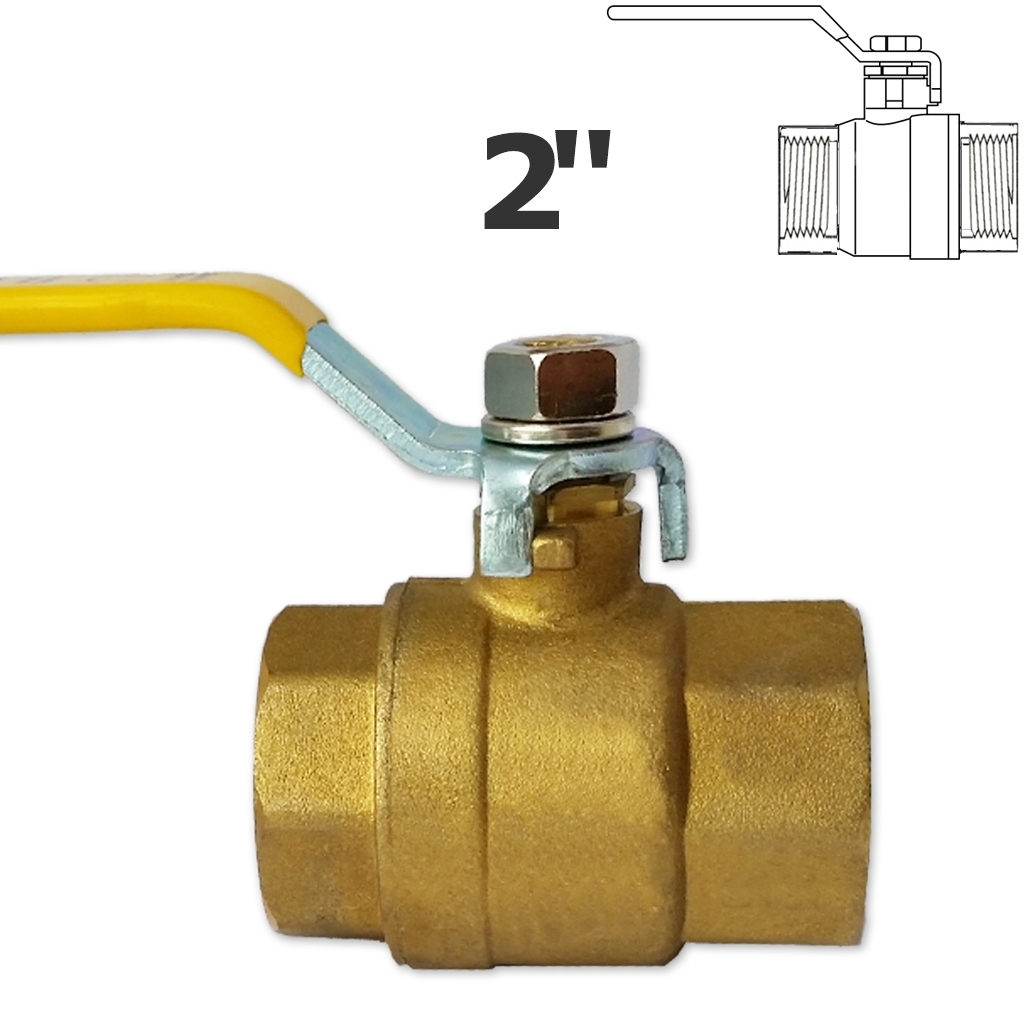 2 in. FPT brass ball valve