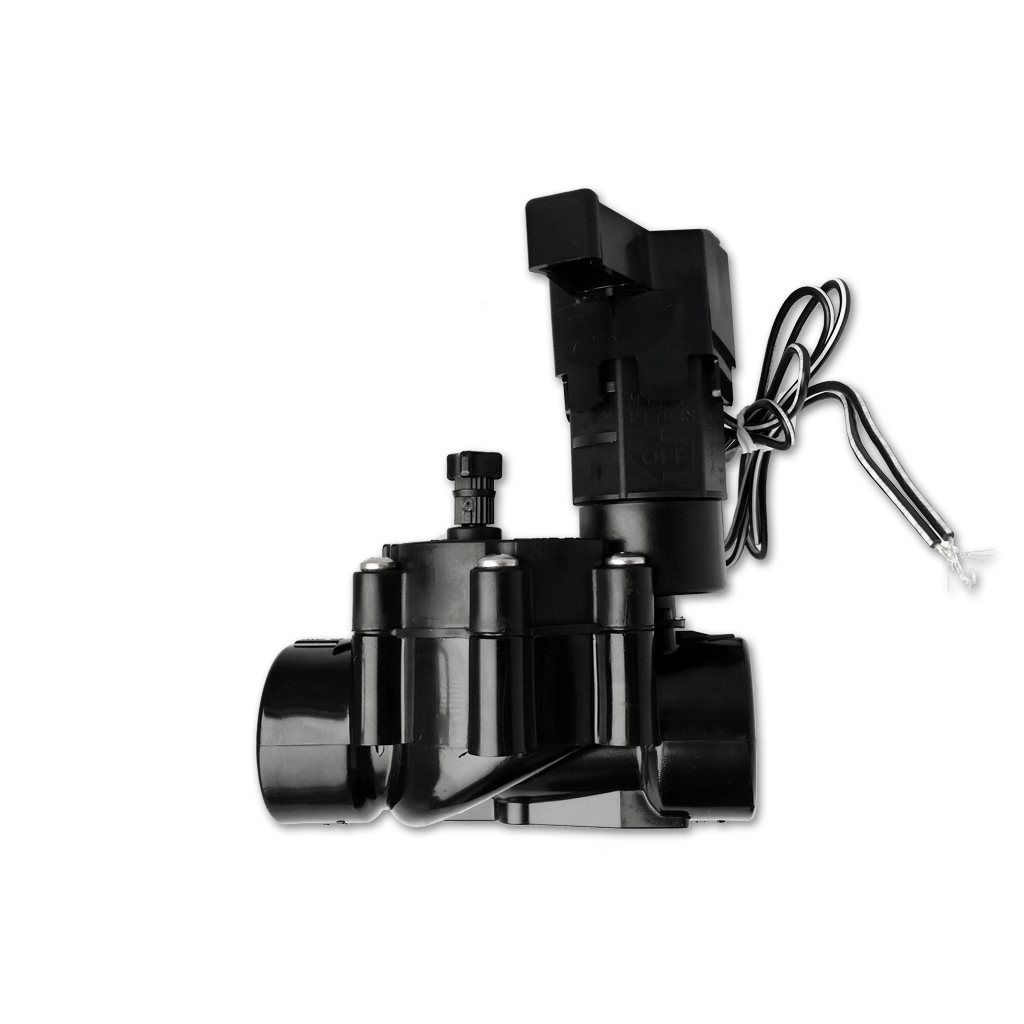 Valve électrique 24Vac 1" FPT noire (droite) 