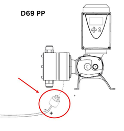 [160-140-10AC-29-063-P] Détecteur de fuite du diaphragme pour pompe doseuse à diaphragme ITC Dostec AC modèle D69 PP