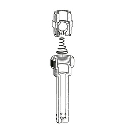 [160-140-10AC-61-855-F] Clapet anti-retour d'injection (injection valve) 1 1/4" PVDF 120mm avec spring pour système avec pompe doseuse ITC Dostec