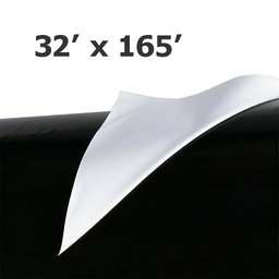 [140-110-02F32M-F32-165P] ​​​Poly 32' Sheeting Black & White 6 Mil UVI *pre-cut* 32' x 165'