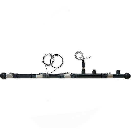 [160-110-025034] Ensamblaje sensor ECT-IN: CE y T ° con montaje para sonda de pH, con pozos para interruptor de flujo de 3/4 MPT y para sonda de pH de 12 mm