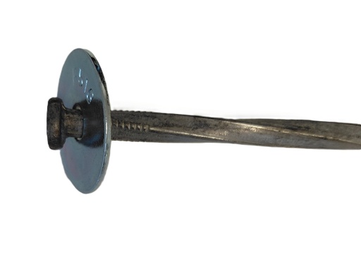 [140-110-049915] Galvanized Twisted Anchor Nail with Washer - 10" Length
