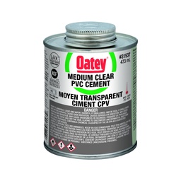 [150-140-081200] Medium clear PVC cement Oatey #31537 (473 ml)