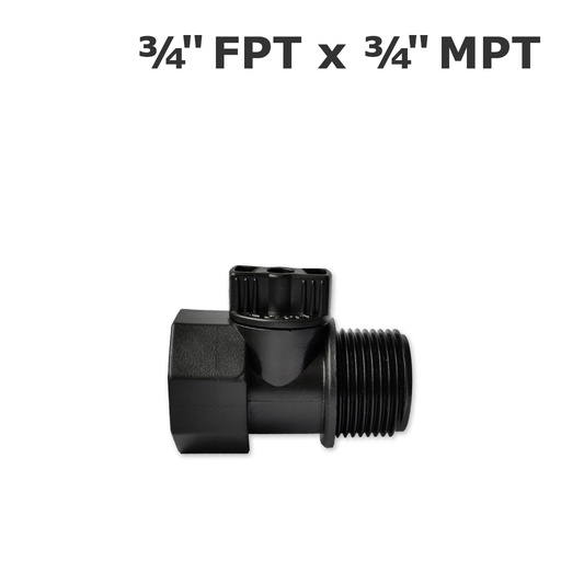 [150-150-011700] Mini válvula 3/4" MPT x 3/4" FPT (mini mango)