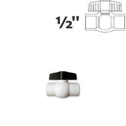 [150-150-011800] Valvula a esfera 1/2" sl blanca