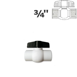 [150-150-012400] 3/4" FPT white ball valve