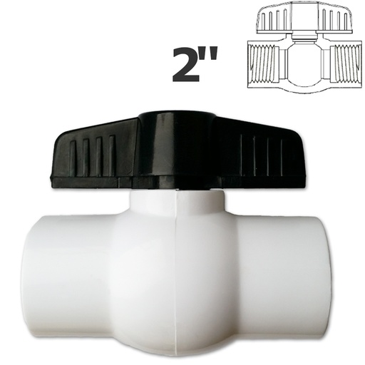 [150-150-013600] Valvula a esfera 2" FPT blanca