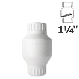 [150-150-051400] Clapet anti-retour PVC blanc 1 1/4" sl