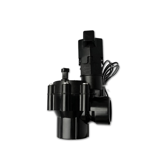 [150-150-081500] Valve électrique 24Vac 1" FPT noire (angle) 