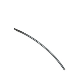 [160-120-151100] Crémaillère courbe 2cm x 1.0m, trous ronds, extrémité aplatie, Curau