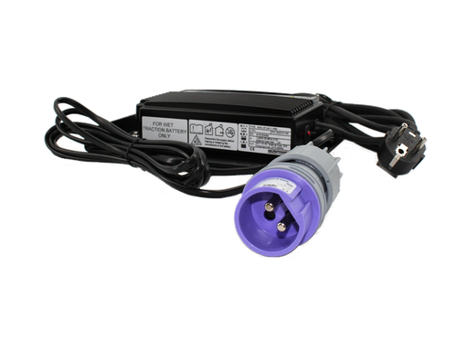 [160-160-021085] P. Berg Chargeur batterie 230V-50Hz, 24V-11A + IP65 USA-plug pour chariot BENOMIC