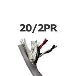 [180-110-014100] Cable PVC/PVC 20/2PR (4 stranded wire in pairs) FT4 600V shielded  (m)