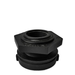 [190-110-008335] Adaptador negro de tanque 3/4" FPT PP