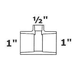 [190-110-000995] T reductor gris 1 sl x 1 sl x 1/2 sl sch 40