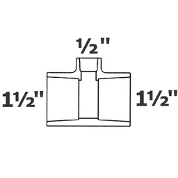 [190-110-001595] T reductor gris 1 1/2 sl x 1 1/2 sl x 1/2 sl sch 40