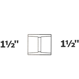 [190-110-004175] Manchon gris 1 1/2 sl x 1 1/2 sl sch 40