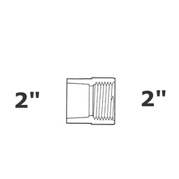 [190-110-005715] Adapter grey 2 sl x 2 FPT sch 40