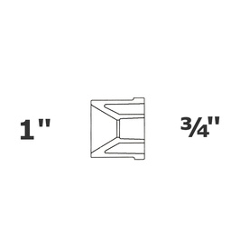 [190-110-007075] Réduit gris 1 SP x 3/4 sl sch 40