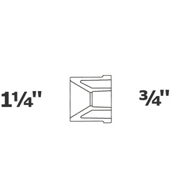 [190-110-007255] Réduit gris 1 1/4 SP x 3/4 sl sch 40