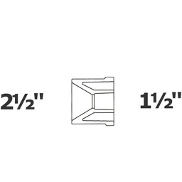 [190-110-007955] Réduit gris 2 1/2 SP x 1 1/2 sl sch 40