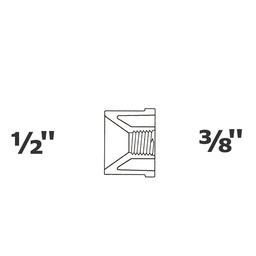 [190-110-006855] Réduit gris 1/2 SP x 3/8 FPT sch 40