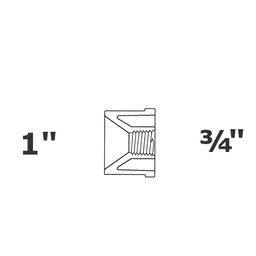 [190-110-007115] Réduit gris 1 SP x 3/4 FPT sch 40