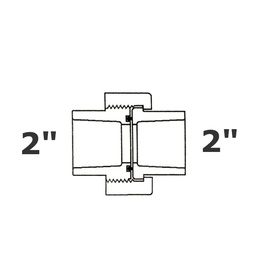 [190-110-006755] Unión gris 2 sl x 2 sl sello Buna-N sch 40