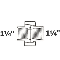 [190-110-006595] Grey union 1 1/4 FPT x 1 1/4FPT O-ring Buna-N sch 40